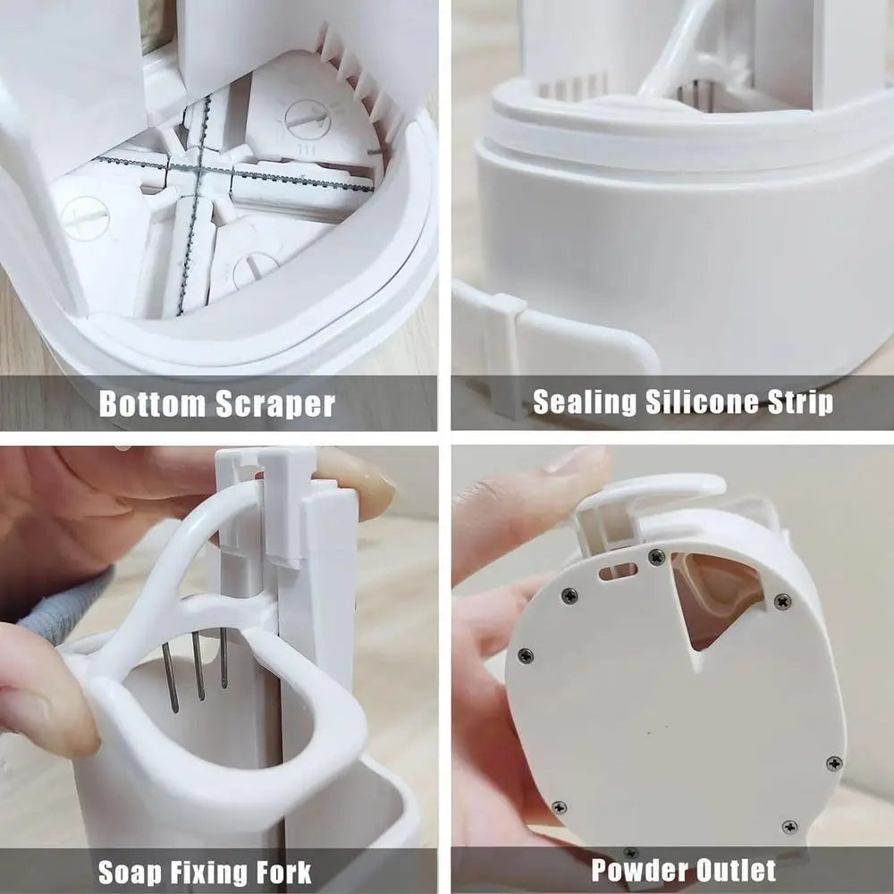 Support de broyeur de savon mural, boîte de broyage de savon, distributeur de barre de savon rechargeable pour salle de bain, cuisine, salle de sport