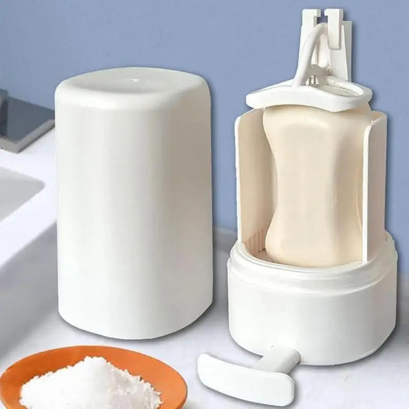 Support de broyeur de savon mural, boîte de broyage de savon, distributeur de barre de savon rechargeable pour salle de bain, cuisine, salle de sport